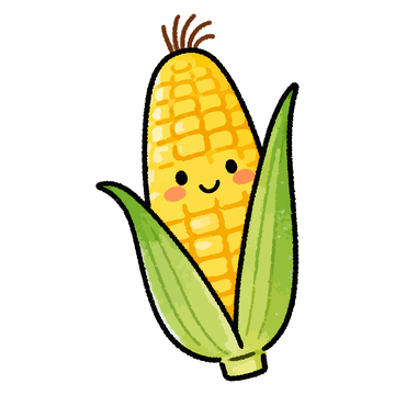 可爱卡通玉米插图