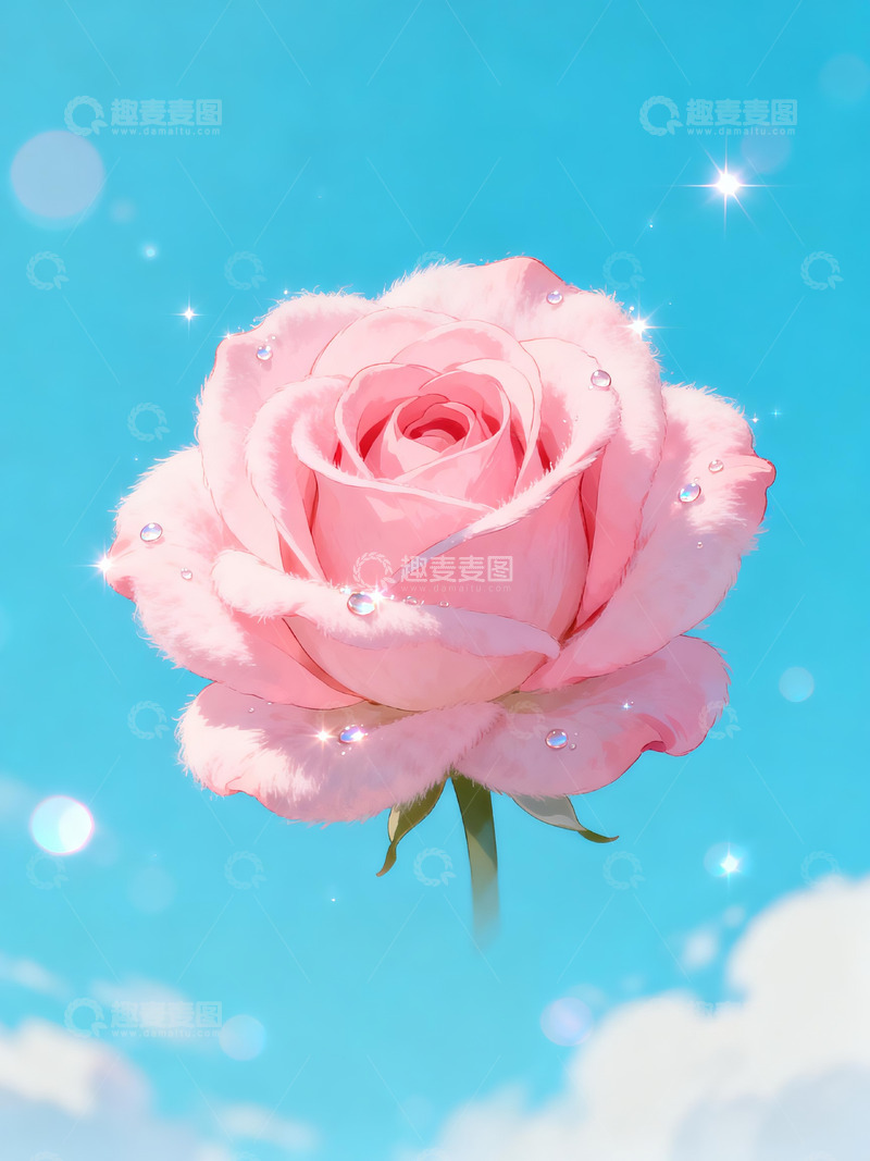 高清大图下载【趣麦麦图】天空中飘着玫瑰花