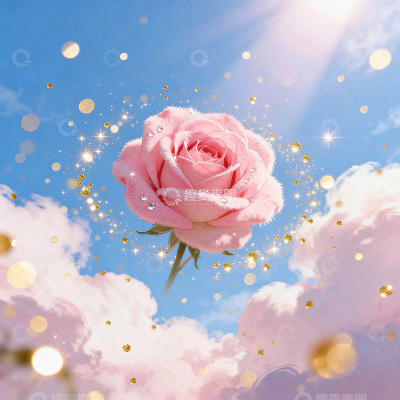 高清大图下载【趣麦麦图】天空中飘着玫瑰花4