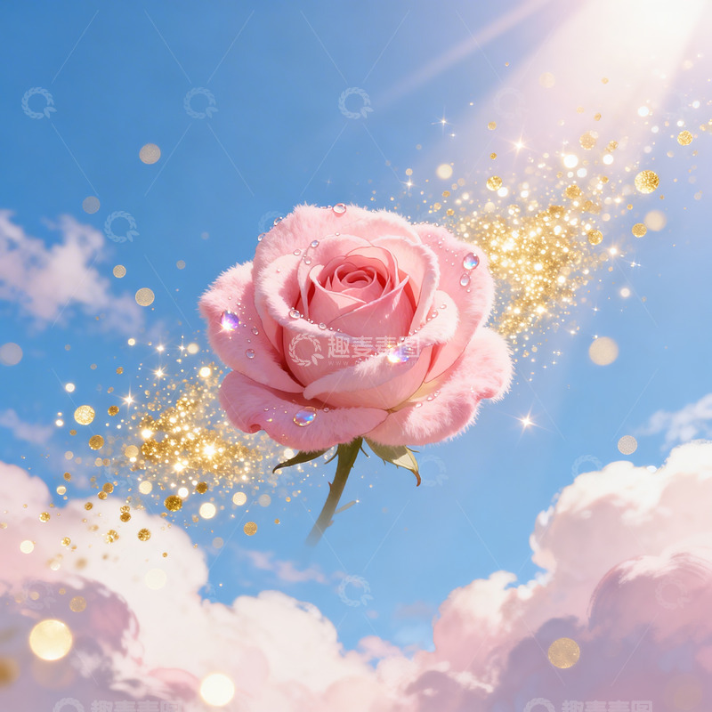 高清大图下载【趣麦麦图】天空中飘着玫瑰花3