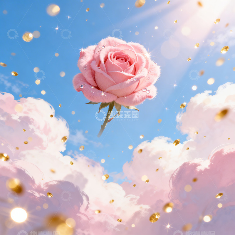 高清大图下载【趣麦麦图】天空中飘着玫瑰花5