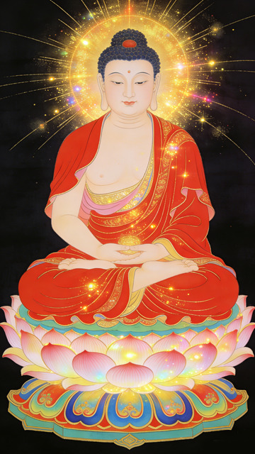 佛教艺术释迦牟尼坐像装饰画