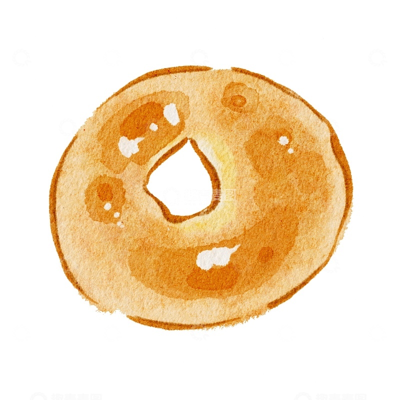 源文件下载【趣麦麦图】水彩风格甜甜圈插画素材