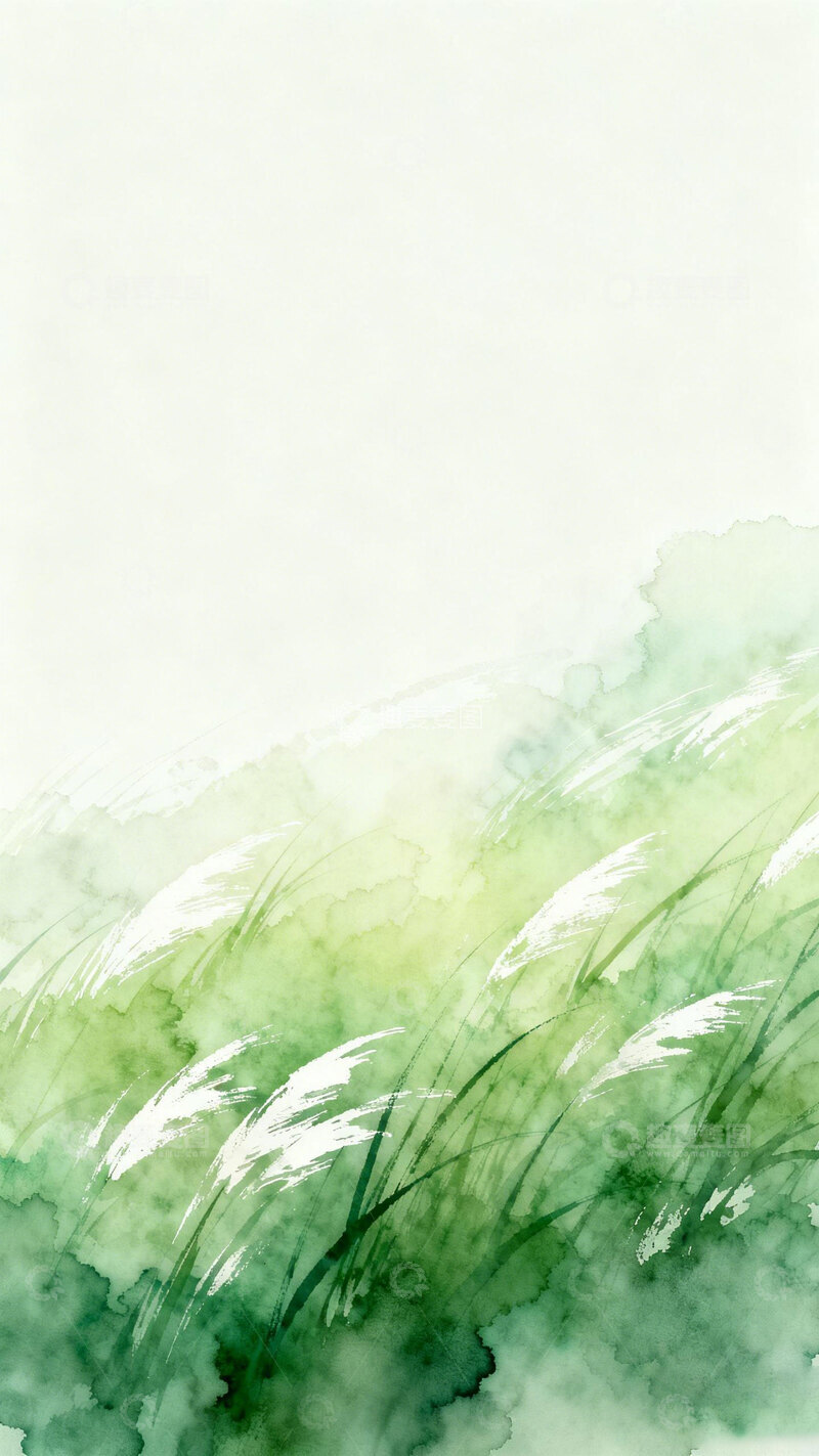 高清大图下载【趣麦麦图】芦荡清风 水墨诗意春天