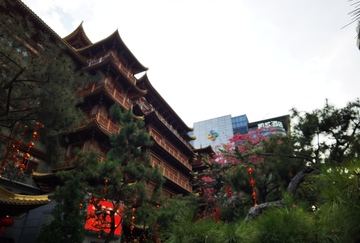 古风寺庙园林景观
