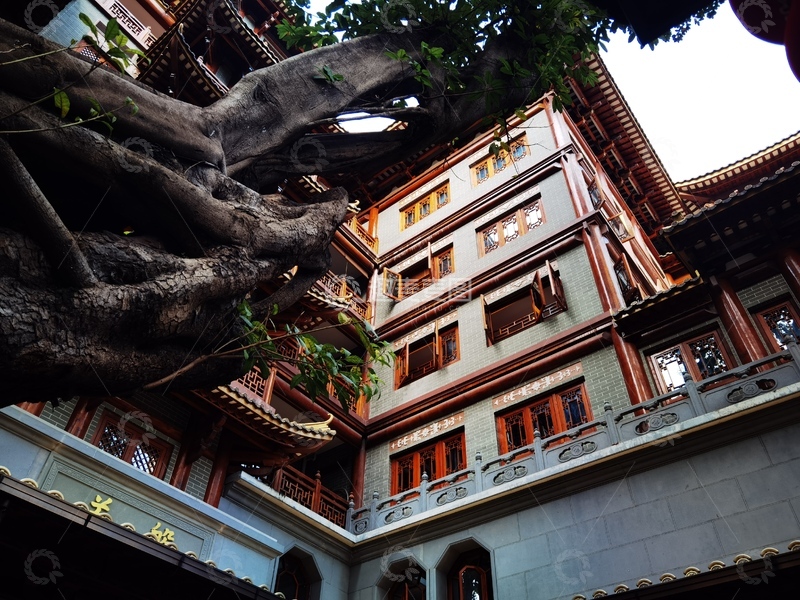 高清大图下载【趣麦麦图】古风建筑庭院景观