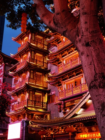 古典建筑夜景灯光秀