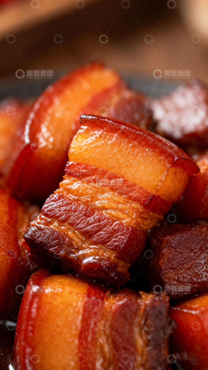 高清大图下载【趣麦麦图】红烧肉美食摄影特写