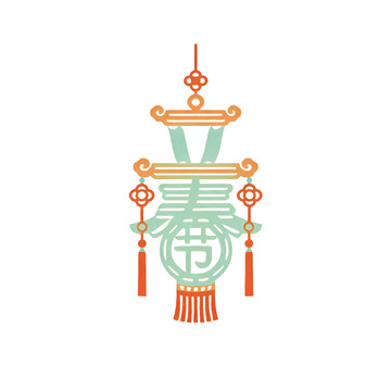 传统中国风春节灯笼图案设计元素