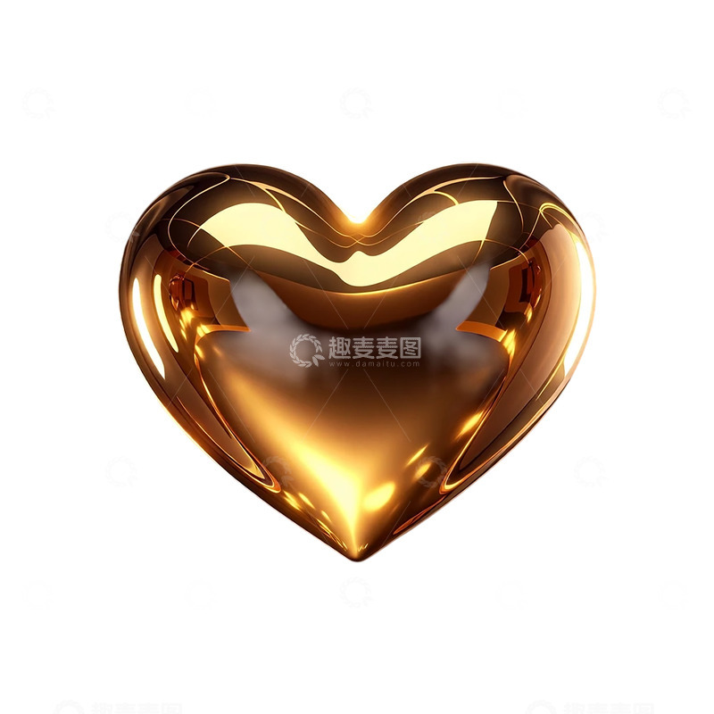 高清大图下载【趣麦麦图】炽热心焰的黄金心形奇迹