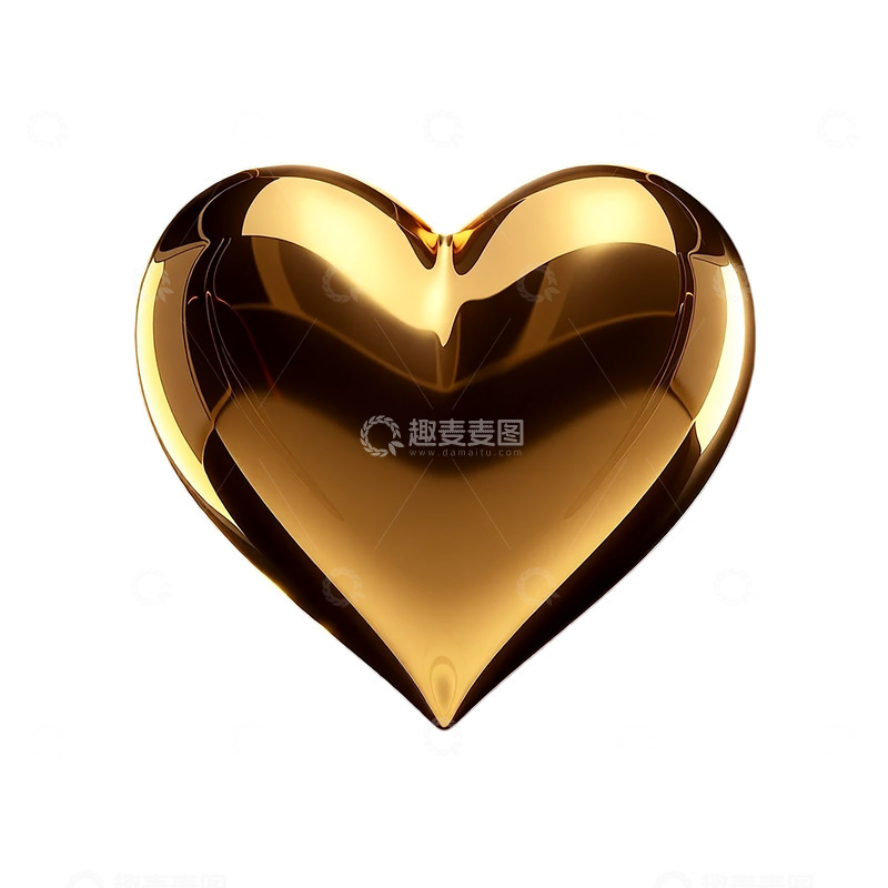 高清大图下载【趣麦麦图】金色心形的奢华幻影