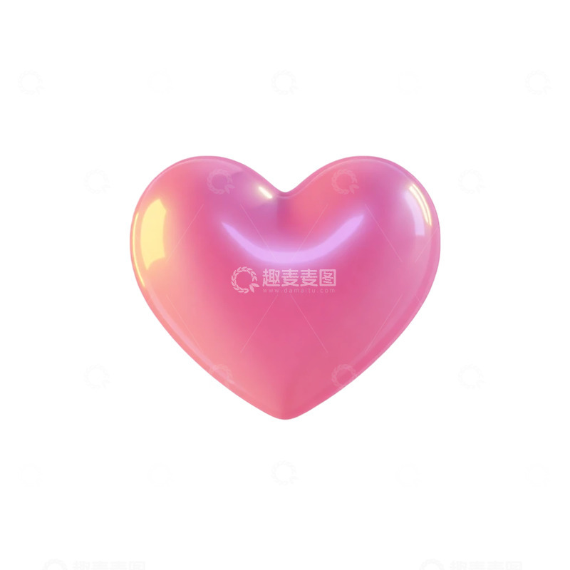 高清大图下载【趣麦麦图】梦幻粉色心形泡泡映像