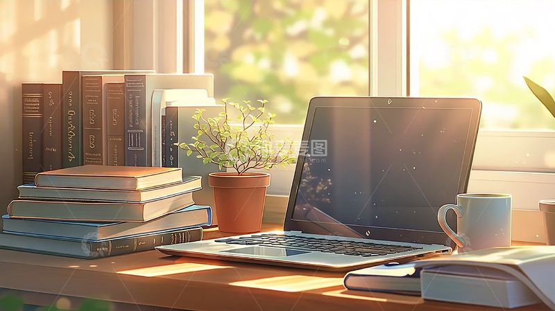 高清大图下载【趣麦麦图】落叶与咖啡的秋日诗篇