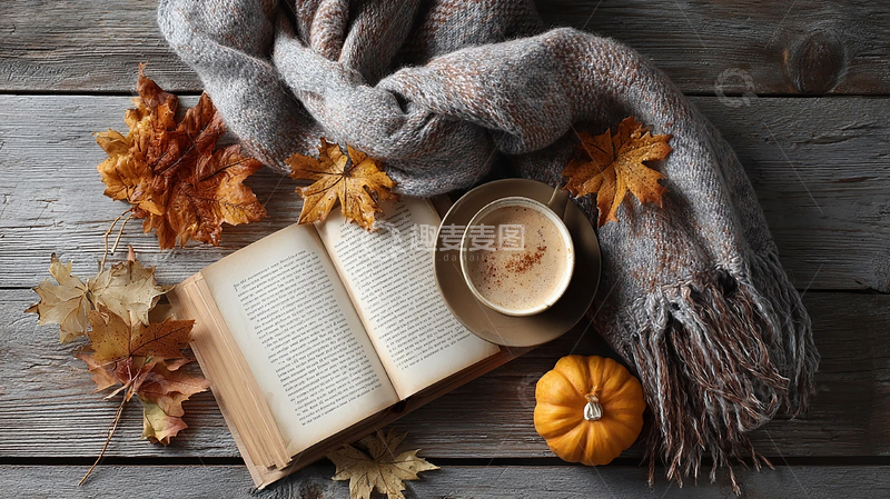 高清大图下载【趣麦麦图】书页间的秋天故事