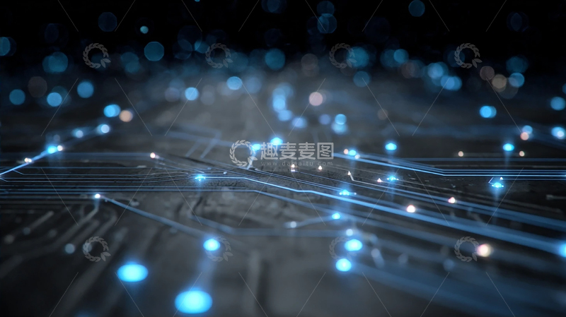 高清大图下载【趣麦麦图】脉络闪烁的科技星海