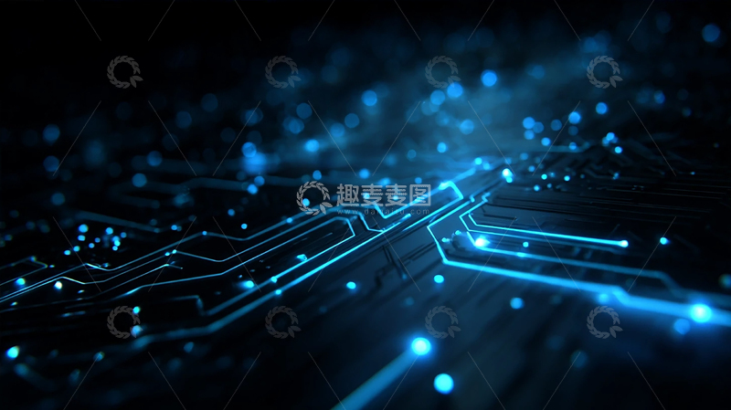 高清大图下载【趣麦麦图】光影交错的未来科技战场