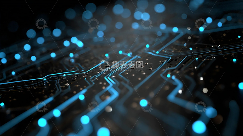 高清大图下载【趣麦麦图】未来科技的微光脉络