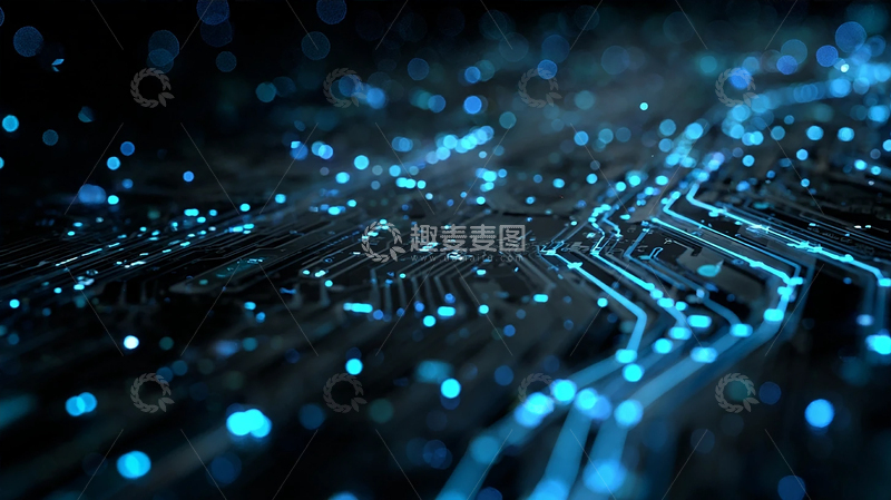 高清大图下载【趣麦麦图】数字光影交织的未来城市