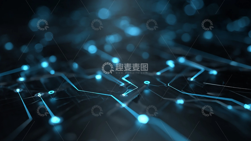 高清大图下载【趣麦麦图】闪耀未来的科技脉络