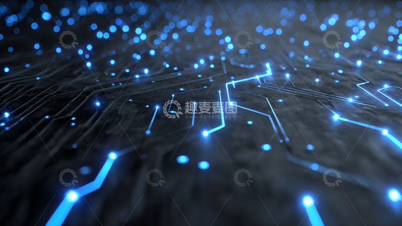 高清大图下载【趣麦麦图】光影交错的未来科技梦境