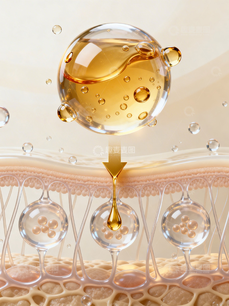 高清大图下载【趣麦麦图】护肤医学科学插画3