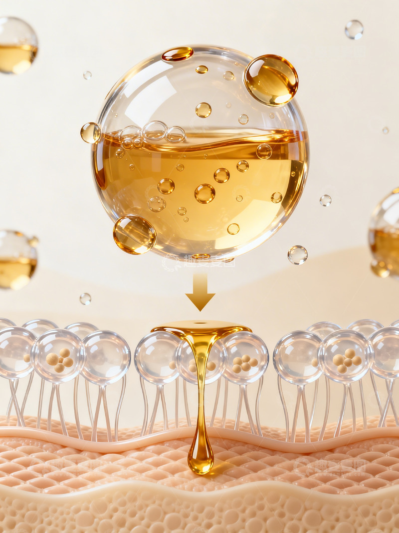 高清大图下载【趣麦麦图】护肤医学科学插画1