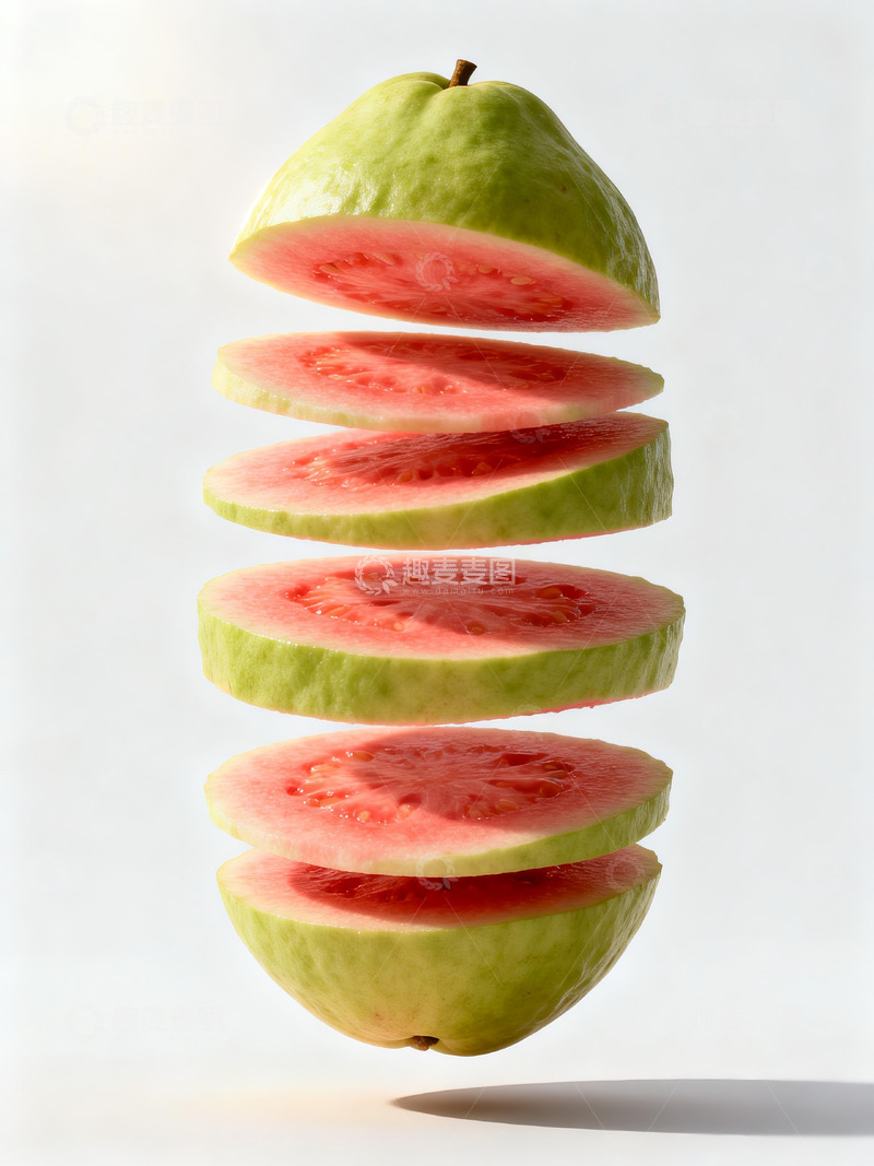 高清大图下载【趣麦麦图】红心芭乐切割切片摄影4