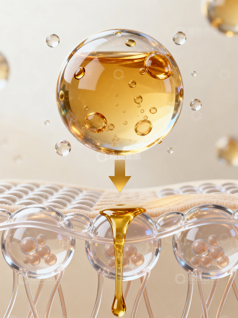 高清大图下载【趣麦麦图】护肤医学科学插画2