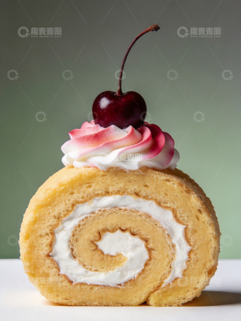 高清大图下载【趣麦麦图】樱桃奶油瑞士卷3
