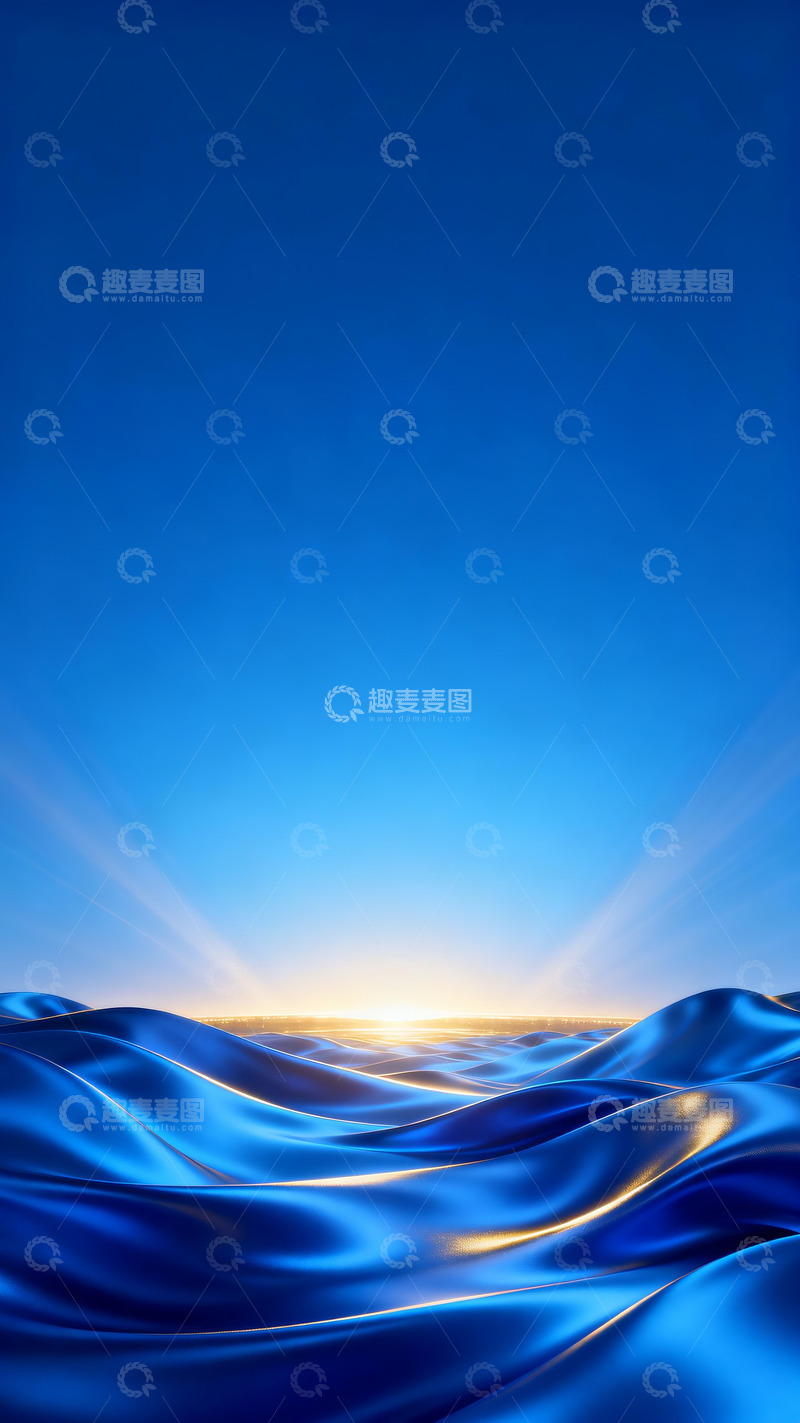 高清大图下载【趣麦麦图】高端蓝色科技感kv背景2