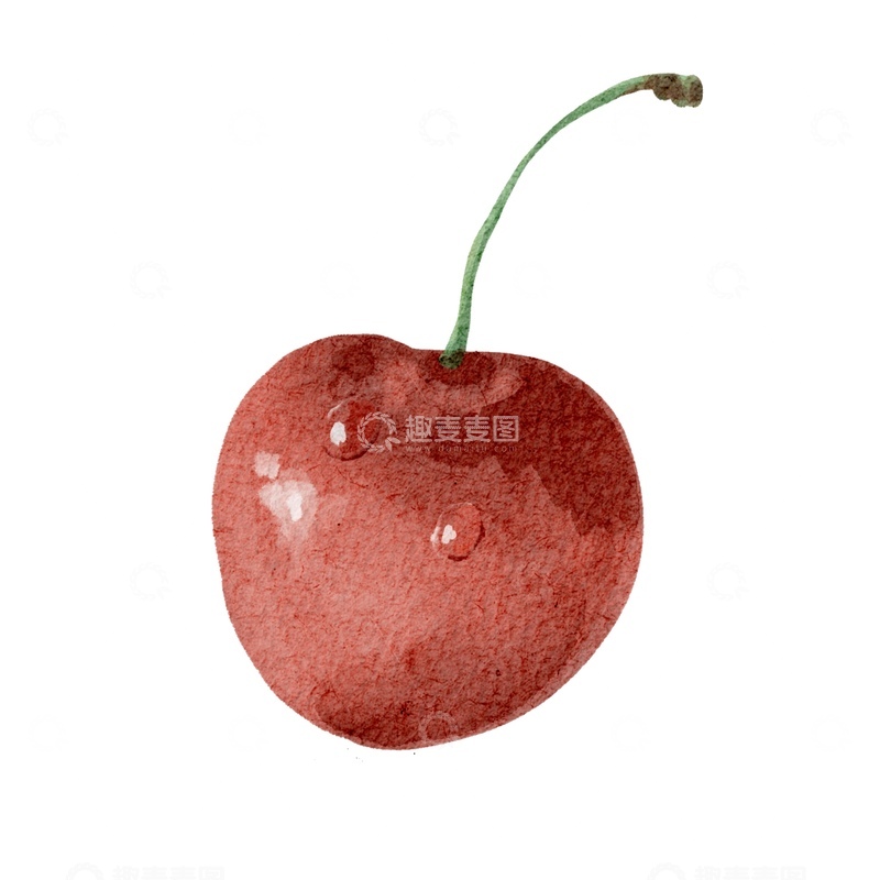 源文件下载【趣麦麦图】水彩樱桃水果插画设计素材