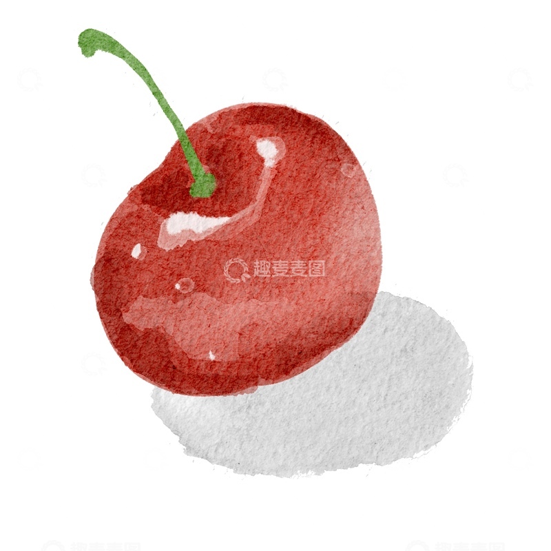 源文件下载【趣麦麦图】水彩樱桃水果夏季
