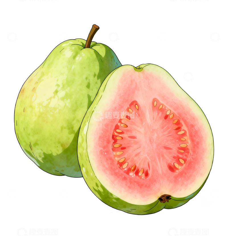 源文件下载【趣麦麦图】手绘风格红心芭乐3