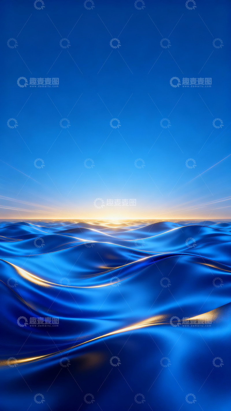 高清大图下载【趣麦麦图】高端蓝色科技感kv背景1