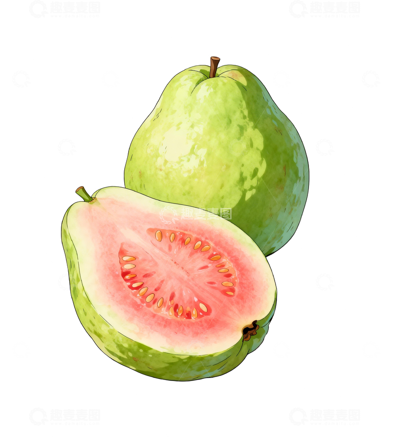 源文件下载【趣麦麦图】手绘风格红心芭乐4