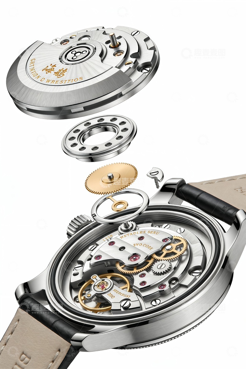 高清大图下载【趣麦麦图】机械腕表内部结构展示图