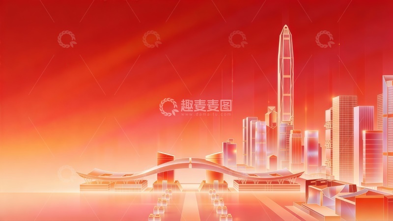 高清大图下载【趣麦麦图】未来都市概念艺术插画