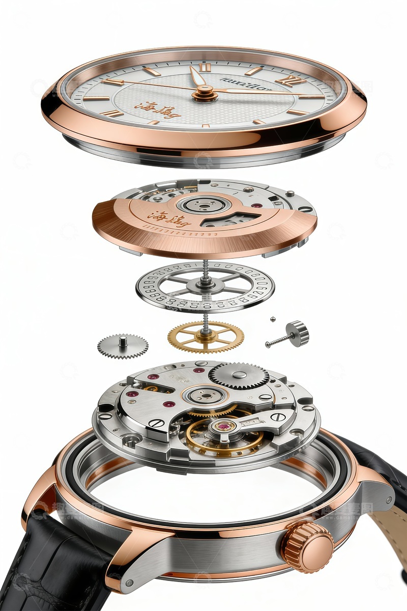 高清大图下载【趣麦麦图】奢华机械腕表构造展示