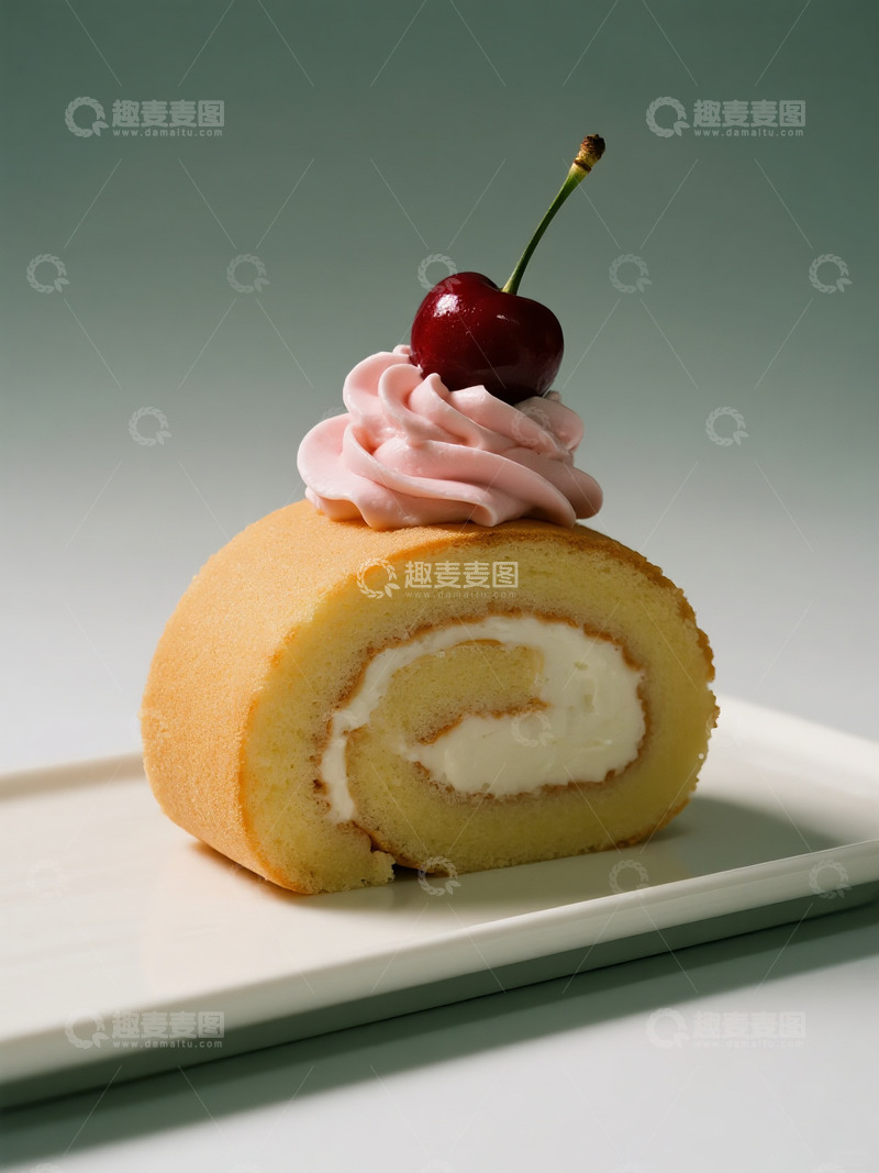 高清大图下载【趣麦麦图】樱桃奶油瑞士卷8