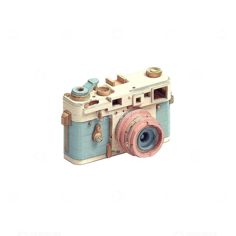 高清大图下载【趣麦麦图】未来感十足的复古相机奇幻造型