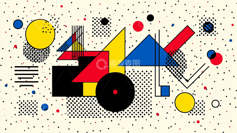 高清大图下载【趣麦麦图】抽象构图中的色块舞蹈