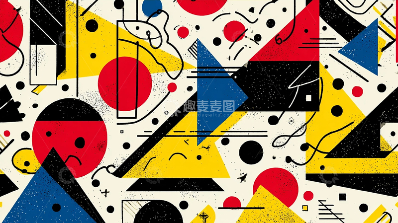 高清大图下载【趣麦麦图】线条交错的几何迷宫