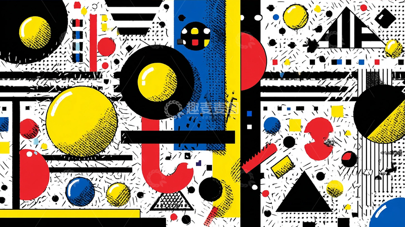 高清大图下载【趣麦麦图】线性几何的狂想曲