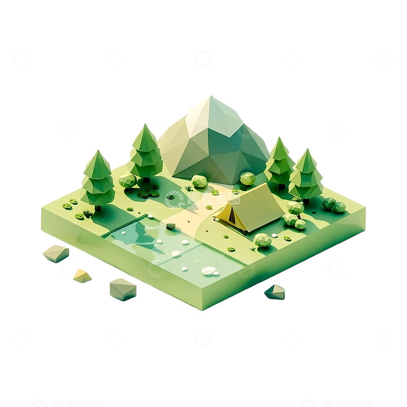 高清大图下载【趣麦麦图】童话般的山水露营奇遇