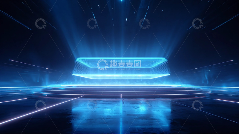 高清大图下载【趣麦麦图】光影交错的未来舞台奇观