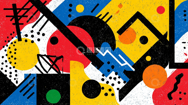 高清大图下载【趣麦麦图】现代抽象色块交响曲