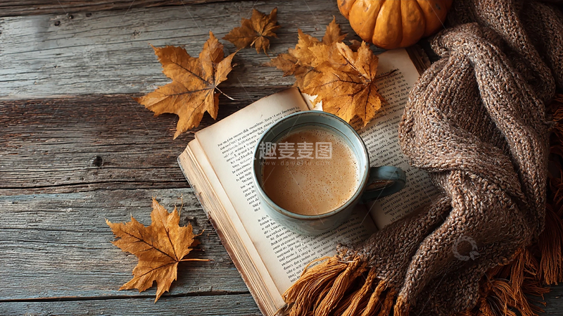 高清大图下载【趣麦麦图】秋日暖意中的阅读时光