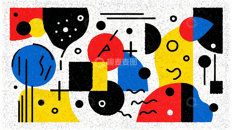 高清大图下载【趣麦麦图】色彩碰撞的抽象狂想