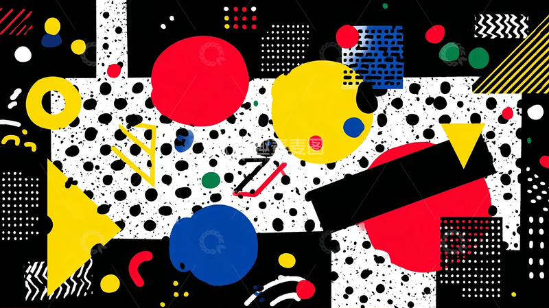 高清大图下载【趣麦麦图】现代抽象艺术的彩色狂想