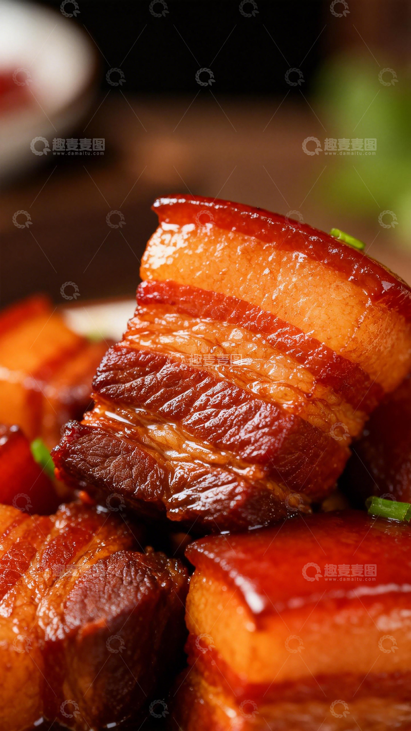 高清大图下载【趣麦麦图】红烧肉美食特写